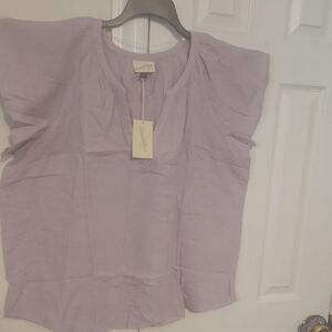 Light Lavender Short-Sleeve Women's Blouse Brand Unversal Thread